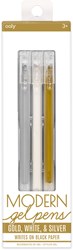 Ooly penne gel modern set - colori metallici per scrittura creativa