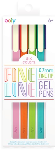 Ooly penne gel - penne gel colorate a punta fine set 6 pezzi
