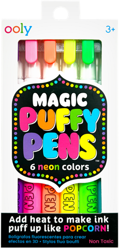 Ooly penne neon - Magic Puffy Pens set di pennarelli 3D per bambini-2