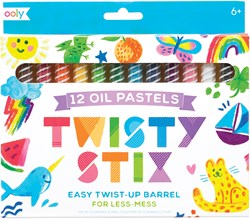 Ooly - Pastelli a olio Twisty Stix set 12 colori per bambini