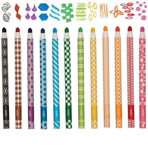 Ooly pastelli Color Appeel - set di 12 pastelli a cera pelabili-3