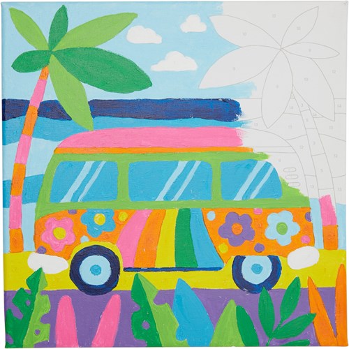 Ooly canvas dipingere con i numeri Van Vibes - set artistico creativo per bambini-2