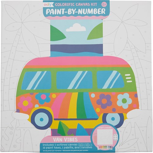 Ooly canvas dipingere con i numeri Van Vibes - set artistico creativo per bambini