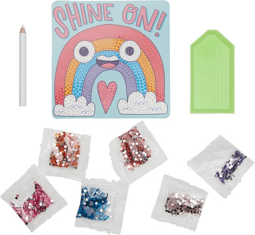 Ooly kit creativo mini arte con gemme Rad Rainbow arcobaleno glitter-2