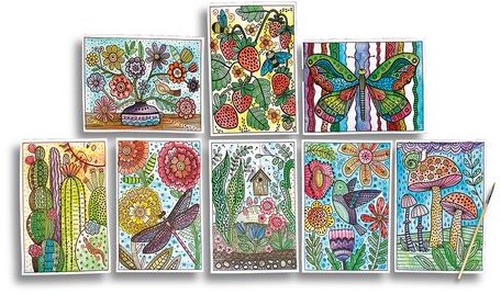 Ooly - Magic Nature dipingi con l'acqua - set artistico colori nascosti-3