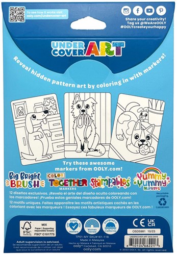 Ooly libro da colorare motivi nascosti Dog Days - attività creativa-2