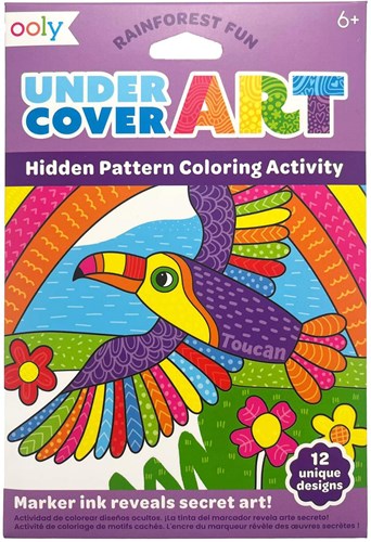 Ooly - Attività di colorazione con motivi nascosti di arte sotto copertura - Divertimento nella foresta pluviale