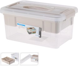 Storage Solutions scatola portaoggetti plastica trasparente 5L con inserto