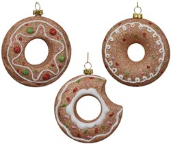 Decoris decorazione natalizia donut plastica decorazione festiva 10cm