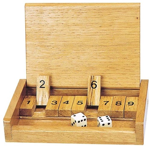Goki gioco Shut the box in legno - gioco educativo con dadi per bambini