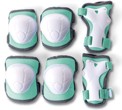 Yvolution protezione cadute verde medium - set protettivo per bambini