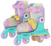 Yvolution pattini bambini Twista regolabili rainbow misura 30-34 pattini