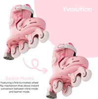 Yvolution pattini per bambini Twista rosa regolabili taglia 30-34 pattini-2