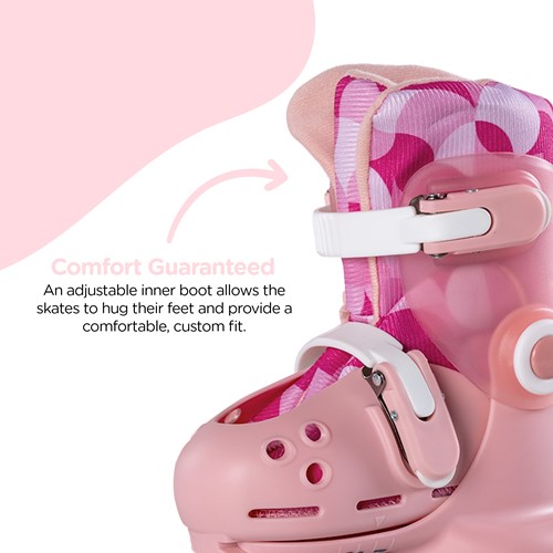 Yvolution pattini per bambini Twista rosa regolabili taglia 30-34 pattini-3