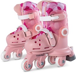 Yvolution pattini per bambini Twista rosa regolabili taglia 30-34 pattini