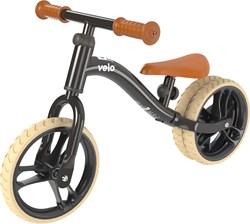 Yvolution bicicletta senza pedali Yvelo Junior Air nera - sella e manubrio regolabili