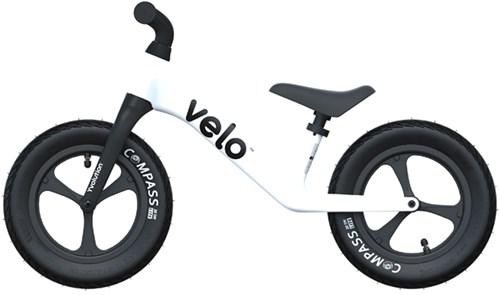 Yvolution bicicletta senza pedali Velo PRO bianca - manubrio e sella regolabili - ruote da 12 pollici-3