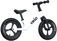 Yvolution bicicletta senza pedali Velo PRO bianca - manubrio e sella regolabili - ruote da 12 pollici