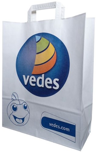 Borse di carta Vedes 300 pezzi 22+11x31cm ecologiche