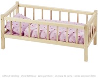 Goki letto per bambole letto giocattolo in legno per bambole fino a 50 cm