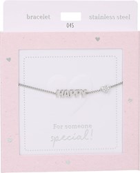 Depesche bracciale argento Heart of Gold Happy - gioiello donna regalo