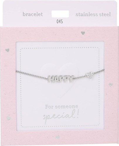 Depesche bracciale argento Heart of Gold Happy - gioiello donna regalo