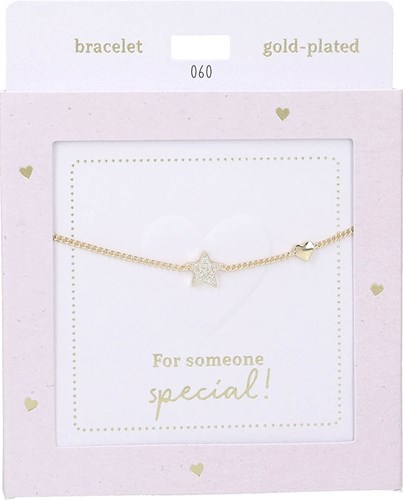 Depesche bracciale dorato Heart of Gold stella gioiello donna regalo