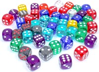 Chessex set dadi - 50 dadi trasparenti 16mm D6 giocattolo
