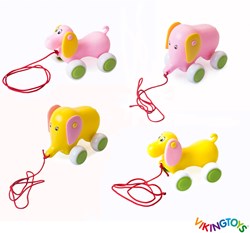 Viking Toys giocattolo trainabile cane e elefante per bambini