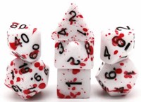 Foam Brain Games dadi Blood Splatter RPG set multicolore