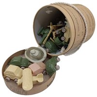 Viking Toys Ecoline - Set secchiello veicoli giocattoli da spiaggia