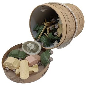 Viking Toys Ecoline - Set secchiello veicoli giocattoli da spiaggia