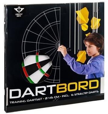 Bersaglio freccette gioco sportivo 45 cm x 2,5 cm con 6 freccette