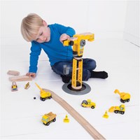 BigJigs gru in legno veicoli da costruzione - set gioco 13 pezzi-3