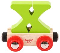 BigJigs lettera treno in legno X - vagone nome giocattolo-2