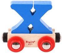 BigJigs lettera treno in legno X - vagone nome giocattolo-3