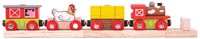 BigJigs trenino in legno Farmyard - treno giocattolo fattoria