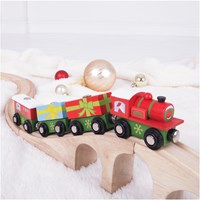BigJigs trenino di Natale in legno giocattolo - set regalo natalizio-2