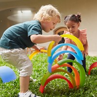 Guidecraft giocattolo archi e tunnel arcobaleno cartone educativo-2