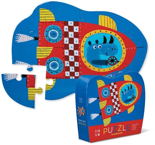 Crocodile Creek puzzle spazio - mini puzzle razzo 12 pezzi-2