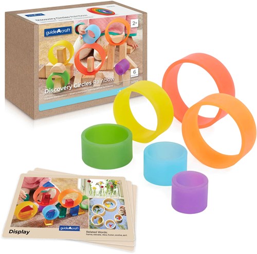 Guidecraft giocattolo educativo Discovery Circles - Cartone arcobaleno