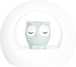 ZAZU luce notturna Lou gufo grigio con sensore sonoro e timer