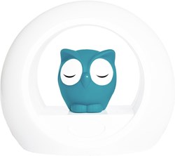 Zazu luce notturna Lou gufo blu - Lampada LED per bambini con sensore sonoro