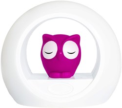 Zazu luce notturna Lou gufo rosa - Lampada LED per bambini con sensore sonoro