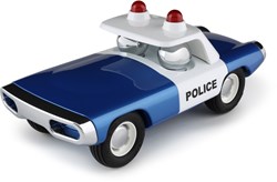 Playforever auto Maverick Heat Police - auto giocattolo vintage blu bianco