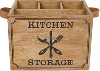 Van Manen portaposate legno marrone organizer cucina 17x12,5x12,5 cm
