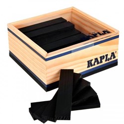 Kapla set di costruzione nero - 40 tavolette in legno - gioco di costruzione