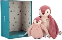 Kaloo peluche pinguino rosa - Complices duo set regalo morbido