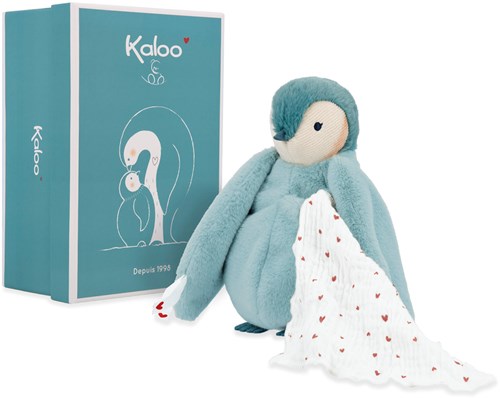 Kaloo Complices - Penguin Green con cuscino in tessuto
