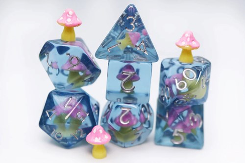 Foam Brain Games set dadi fungo rosa RPG - gioco di dadi
